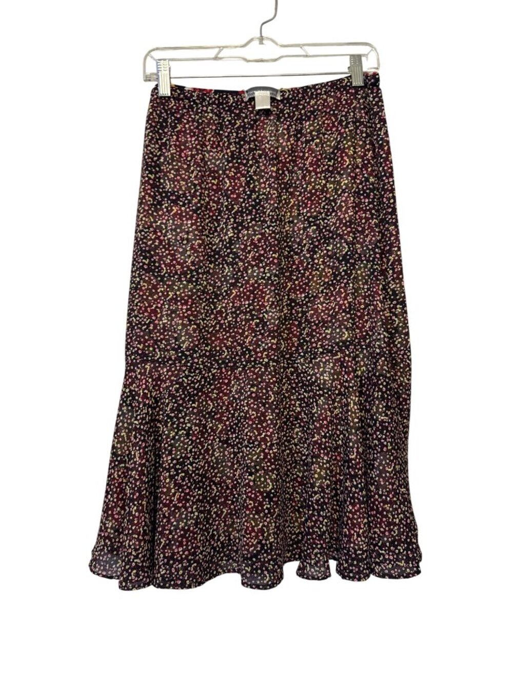 Christopher & Banks Size Small Reversible Floral Skirt Multicolor Polyester